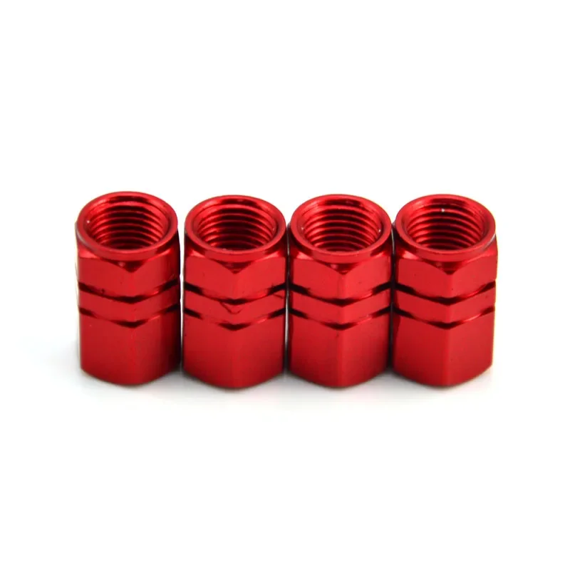 4Pcs Car Bicycle Motorcycle Wheel Tyre Tire Air Aluminum Alloy  Valve Caps Stem Cover Hexagonal Tyre Wheel Ventil Valve Caps