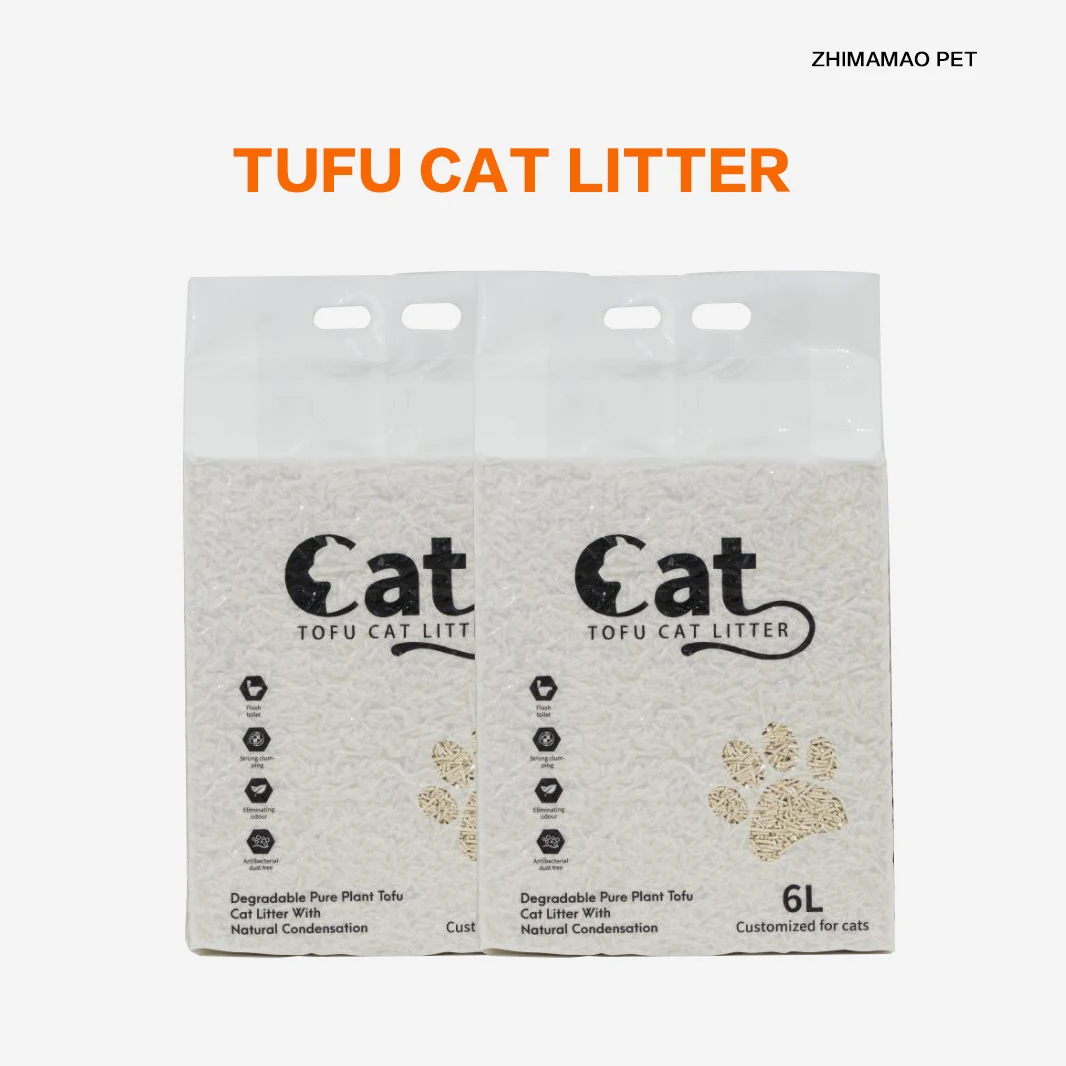 

2.3kg Natural Tofu Cat Litter, Pure Plant Cat Litter, Fast and Non-Stick Bottom When Playing in Water, Less Dust, Can Flush the Toilet, Safe and Environmentally Friendly