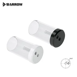 Barrow Water Tank Length 90/130/210 mm X 65mm Diameter Cylindrical use for D5/MCP655 Pump Accessories POM+PMMA Black white Cove