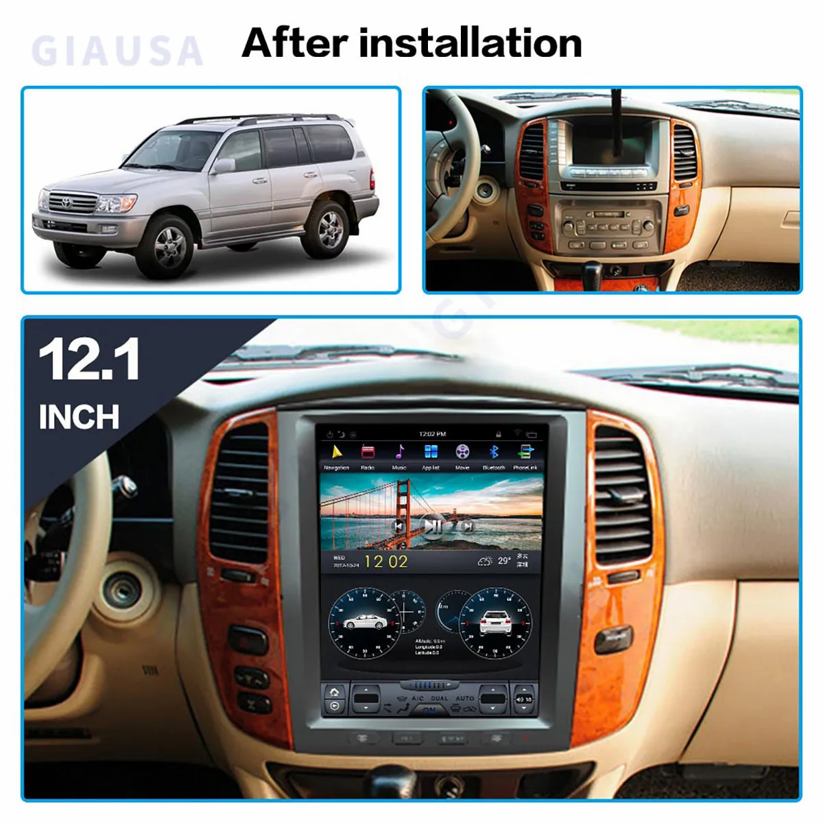 

Android 13 Car GPS Navigation For Lexus LX470 2002-2007 Multimedia Player Stereo Head Unit DSP Wireless CarPlay Touch Screen