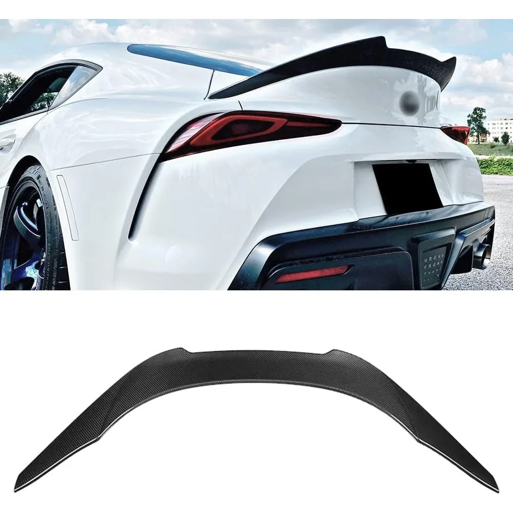 Carbon Fiber Rear Spoiler for 2019+ Supra A90 A91 GR Coupe - Gloss Black Trunk Spoiler Wing