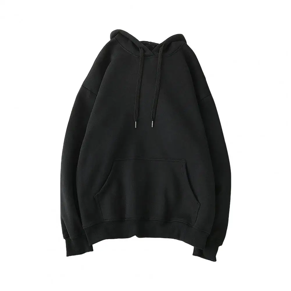 Loose Fit Hoodie Hooded Sweatshirt Men's Fall Winter Baseball Hoodie with Drawstring Big Pocket Casual Daily Wear Top for Men