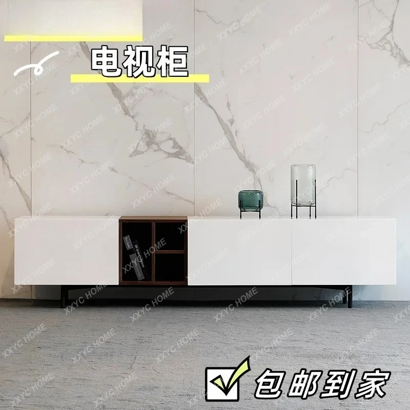 L light luxury TV cabinet, piano paint, audio-visual cabinet, living room combination TV cabinet
