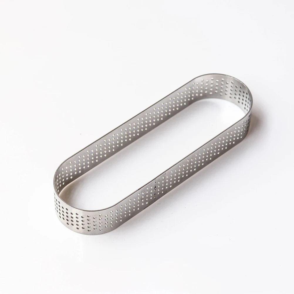 

2 pcs Stainless Steel Oval Cake Mold Baking Pan For Tiramisu Mousse Tartlet Cheese Dessert 9.4Cm 11.9Cm Silver