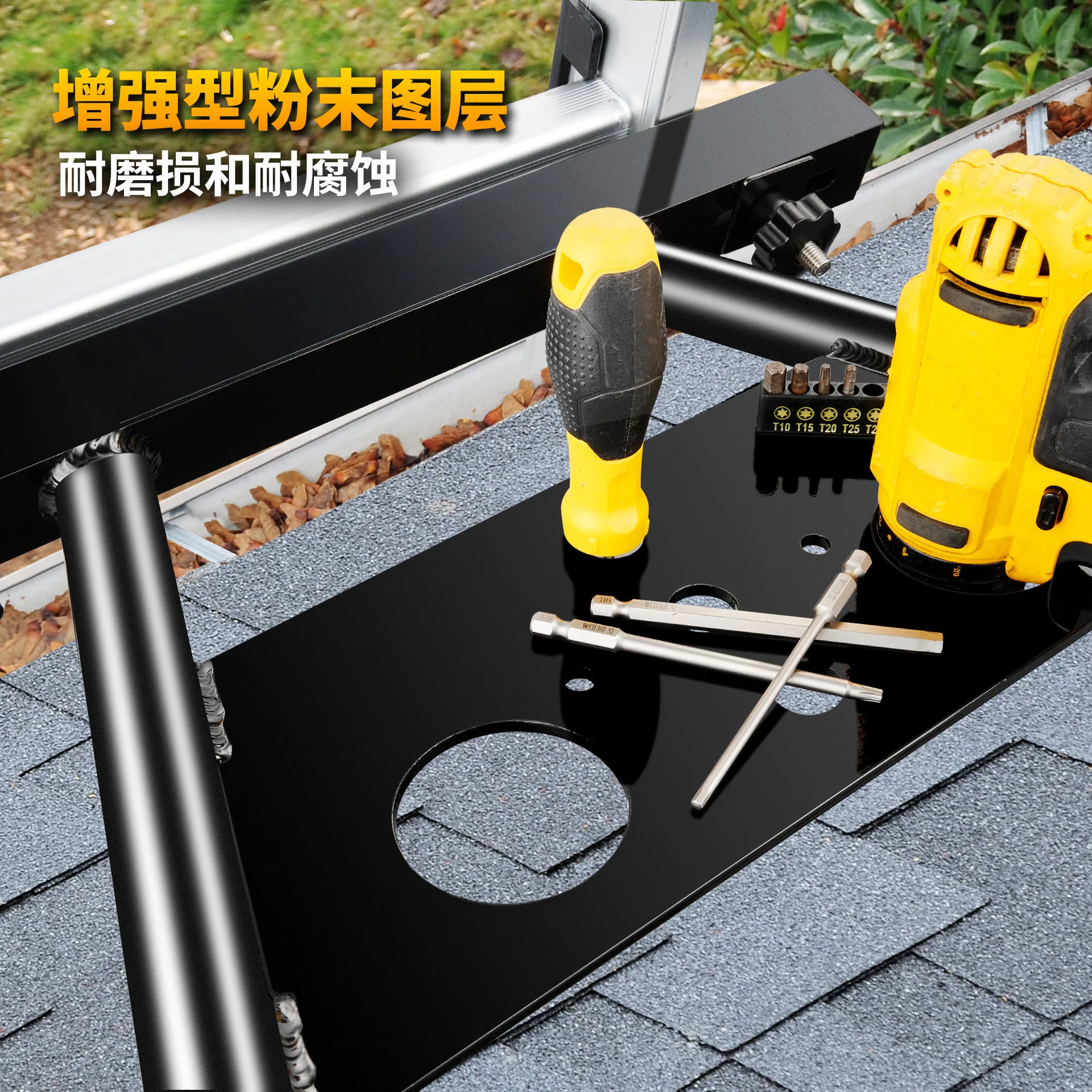 Ladder Hook Stabilizer,  Wall Ladder Bracket, Aviation Aluminum Scalable Ladder Fixing