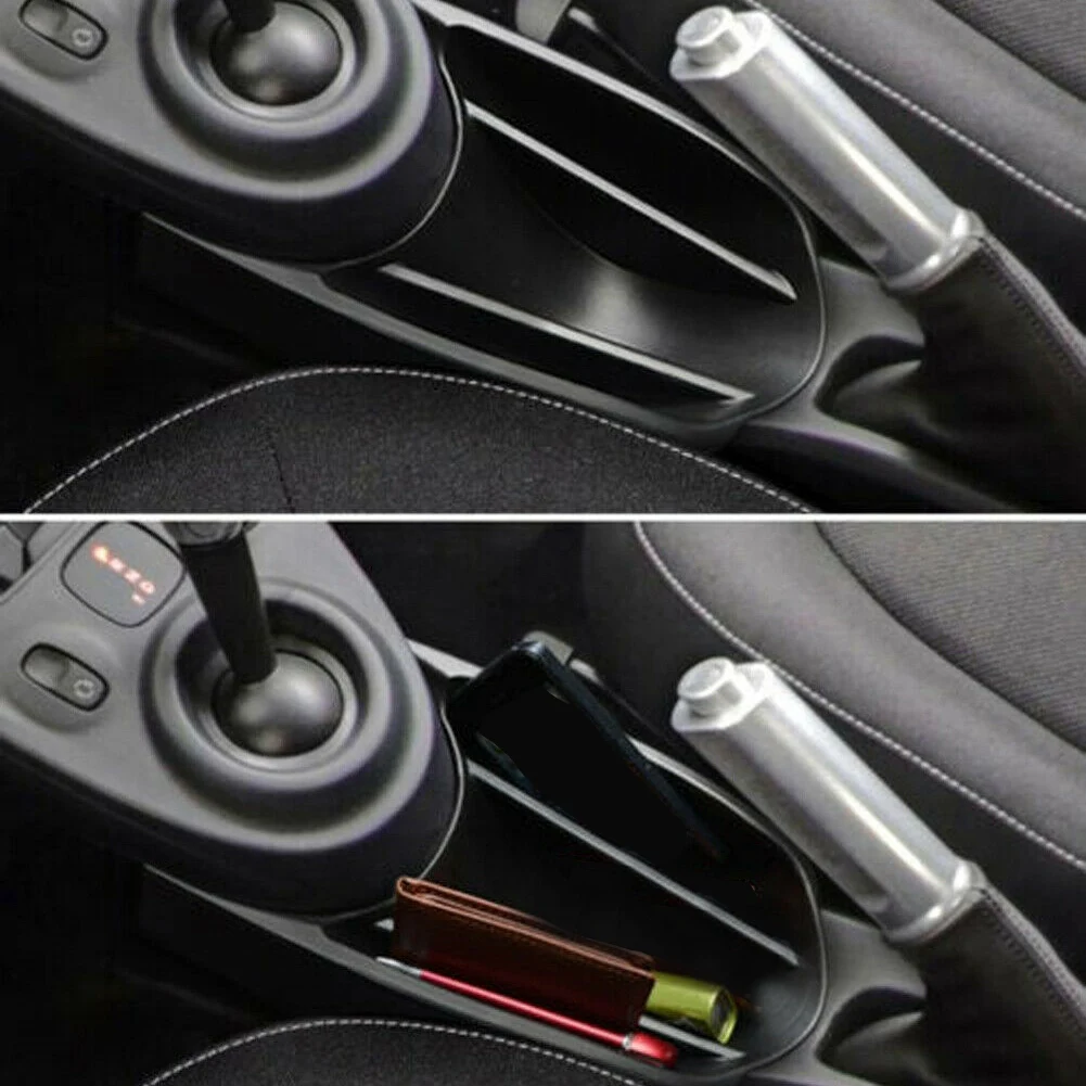 Scatola portaoggetti per bracciolo corrimano console centrale auto ABS nero per Smart 453 Fortwo Forfour 2015-2019 Accessori
