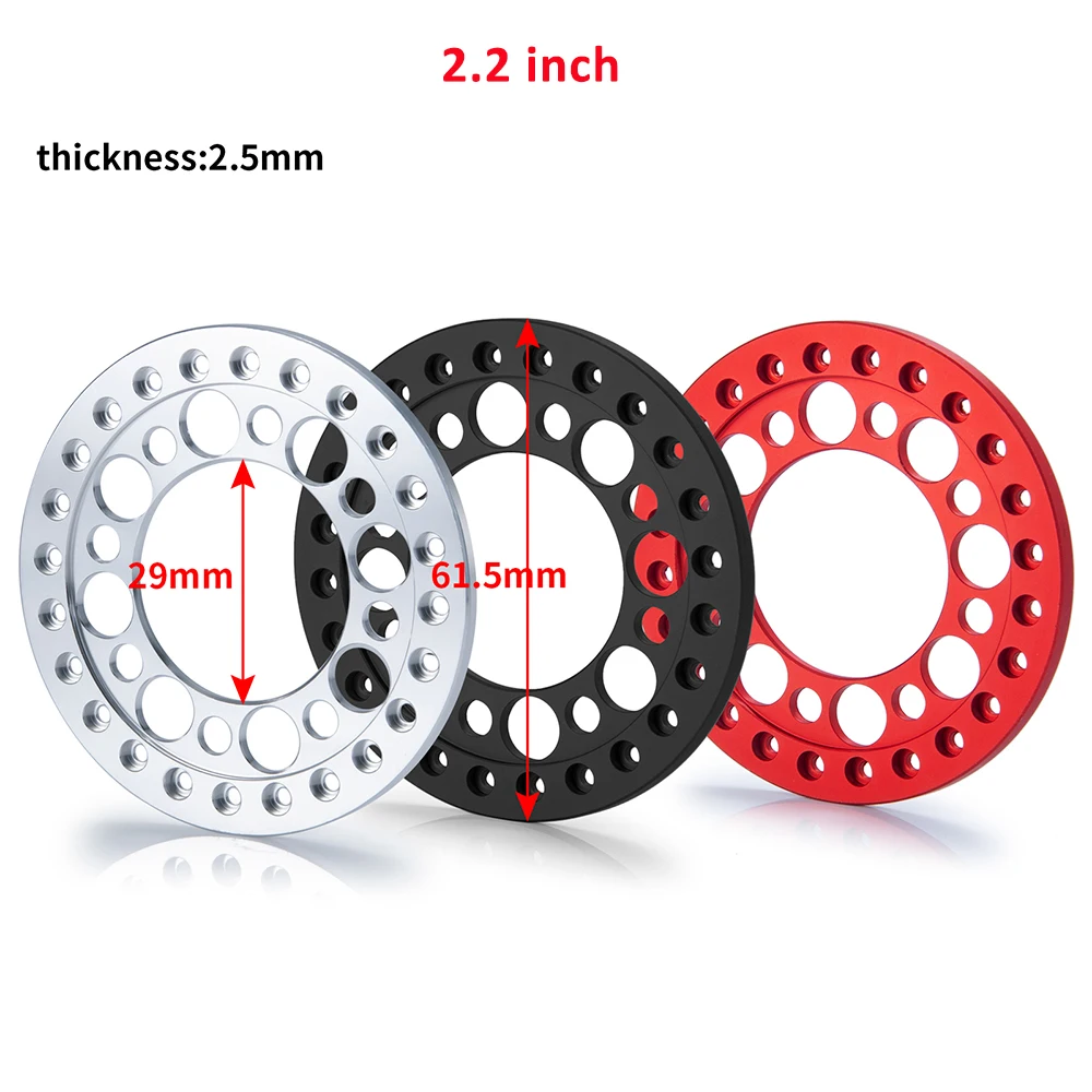 YEAHRUN 4PCS RC Car Wheel Rings for 1.9 & 2.2 Beadlock Wheels Rim 1/10 RC Crawler Axial SCX10 90046 Wraith 90018 TRX4