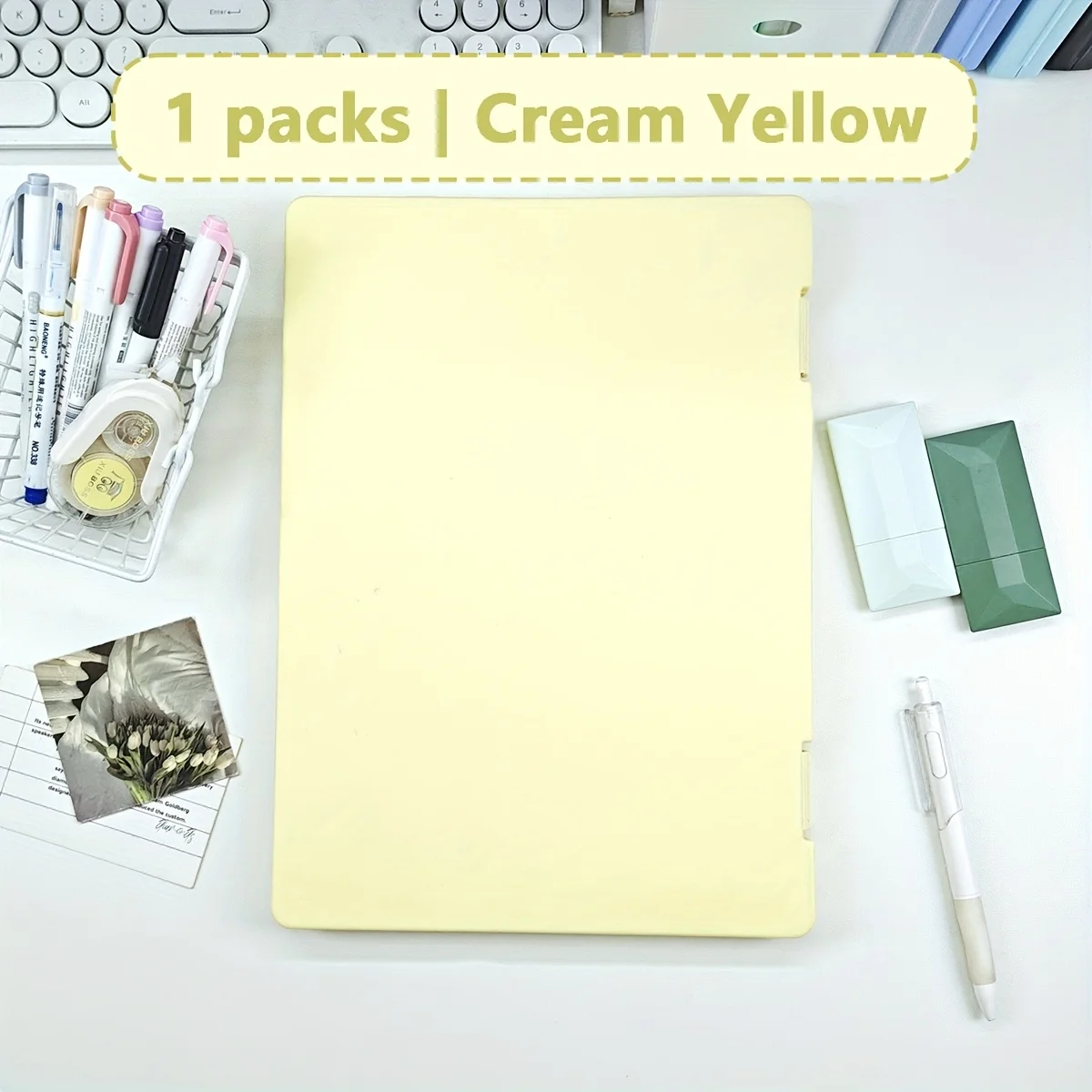 حامل ملفات متعدد الوظائف، ووسادة كتابة، ومشبك مستندات، ومنظم أوراق الاختبار، وتخزين العقد للوازم المكتبية #5