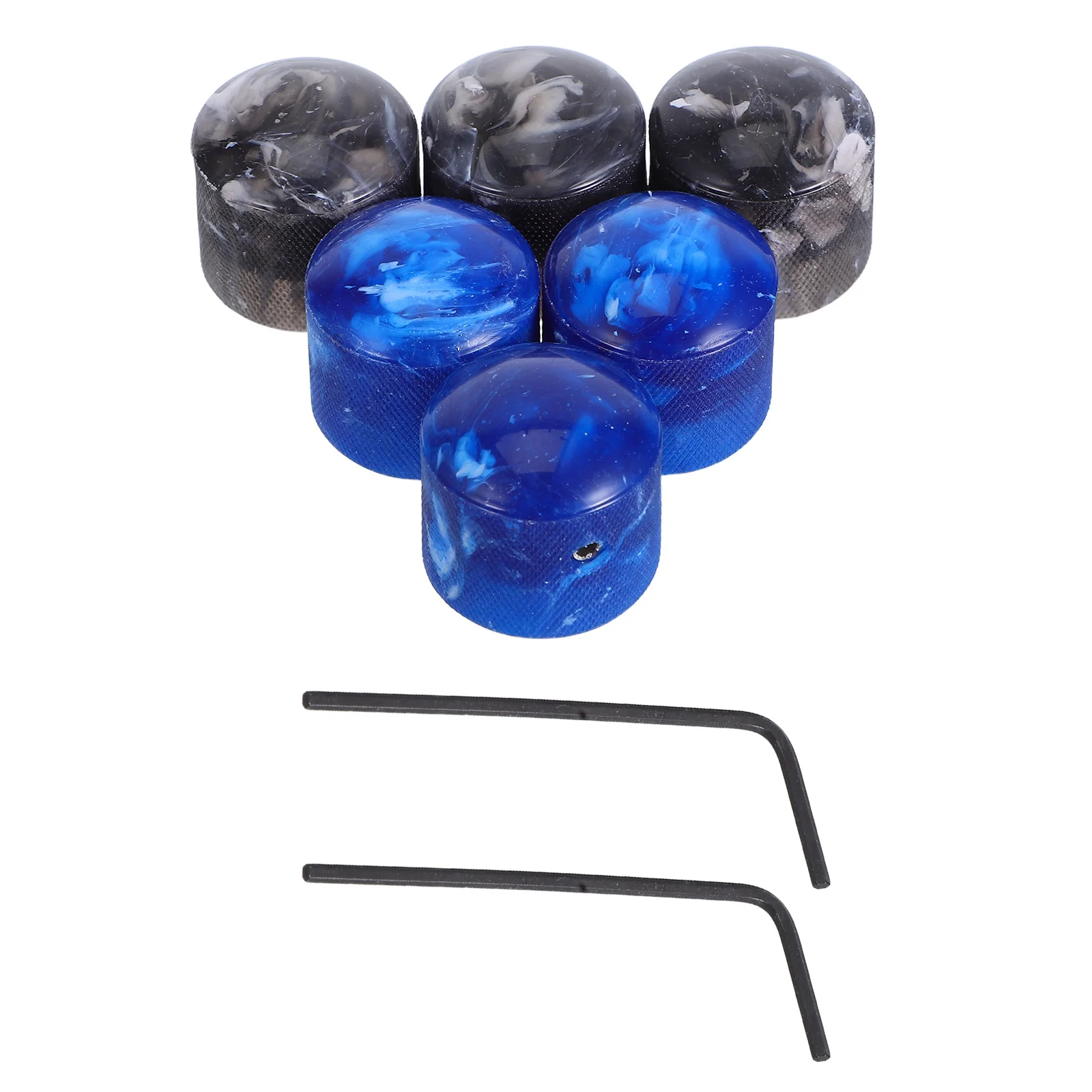 

2 Sets 6Mm Potentiometer Knobs Universal High Sensitivity Tone Volume Control Switch Blue Gray Electric Guitar Tone Knobs Bass