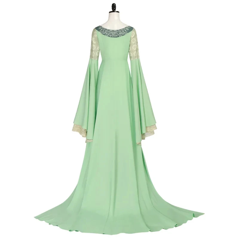 

TYV55WHH movie The Lordener of Ringgs Cosplay Costume Arwen long green dress crown dignified full set for women Role Play P
