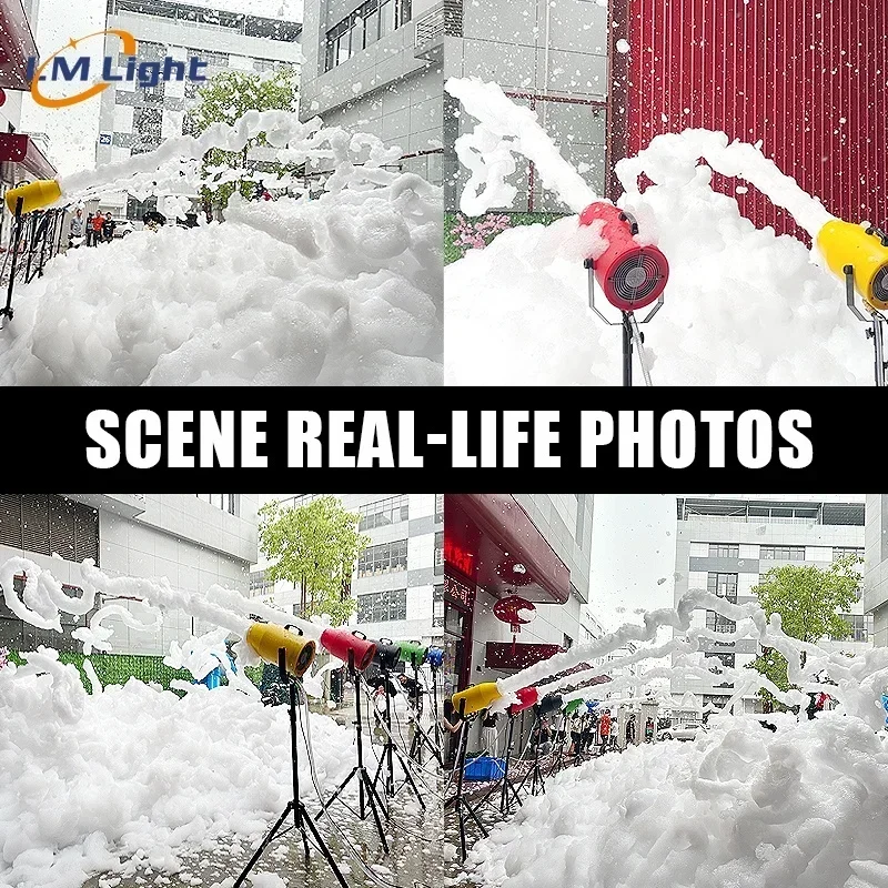2025/LM new plastic foam  cannon with case 1000W waterproof spray foam making  for swimming pool party kids water