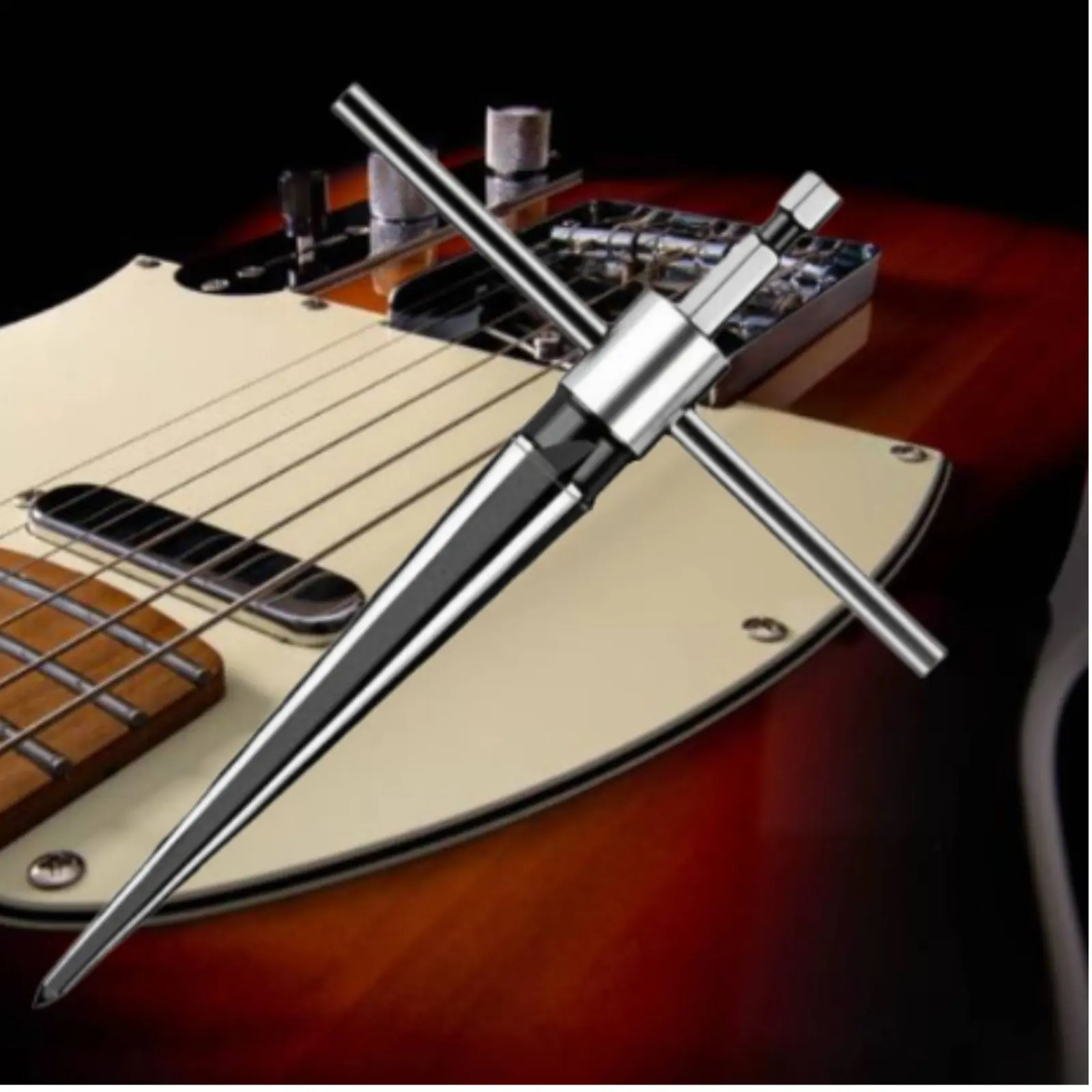 

T Handle Tapered Reamer Long-Lasting Steel Tapered Reamer Manual Hole Enlarger Versatile Luthier Tool Rust Resistant