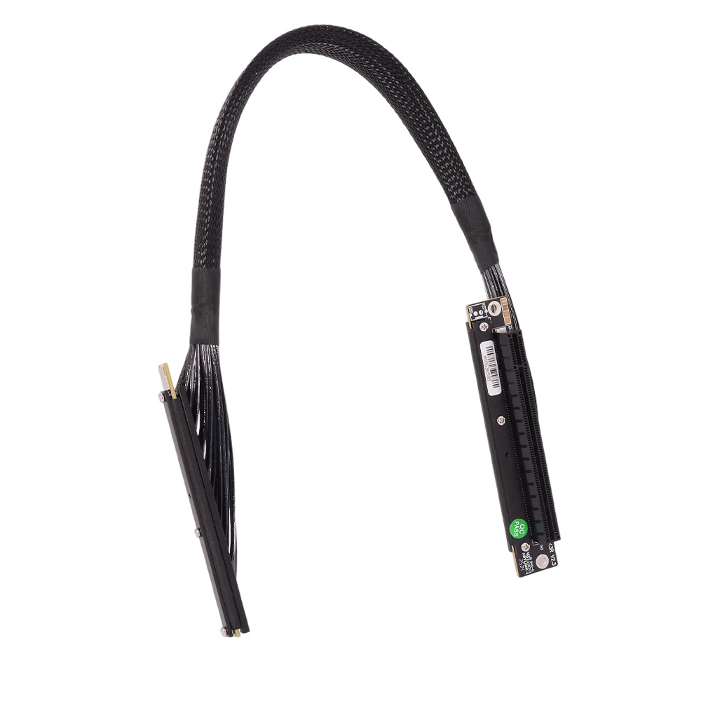 PCI-E 5.0 X16 double câble Riser de carte graphique à flexion latérale inverse Gen5 512Gbps pour serveur de châssis NVIDIA RTX50 AMD RX90xx K33UR