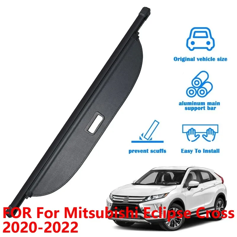 For Mitsubishi Eclipse Cross 2020-2022, Retractable Trunk Cover with Privacy Screen for Luggage and Cargo Protection
