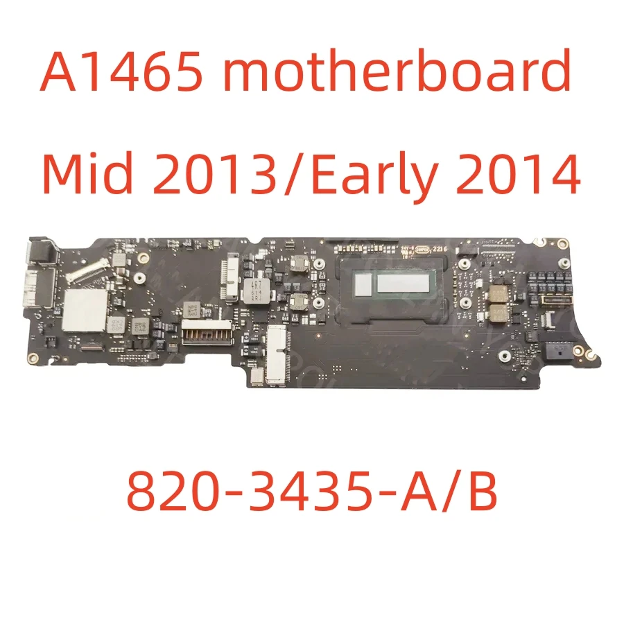 

Original A1465 Motherboard 2013 2014 820-3435-B 820-3435-A For Macbook Air 11.6 4GB 8GB I5 1.3GHz 1.4GHz Main Logic Board