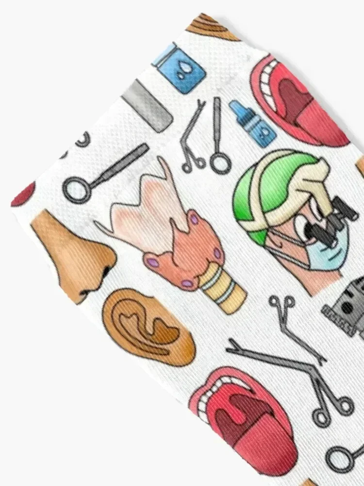 ENT ، ORL الجوارب kawaii أرضية الثلج جوارب كرة السلة للنساء الرجال مخصص الصالة الرياضية جوارب ضغط فتاة الرجال