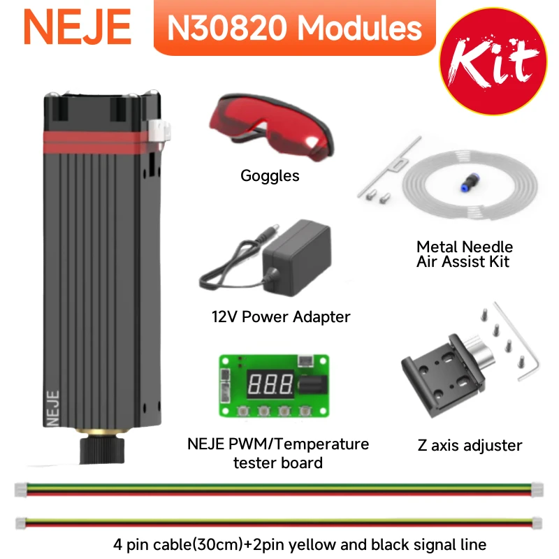 Exclusive discount woodworking tools - NEJE laser module kit 0.5-12W optical power module 450nm cnc laser A40640/N30820/E40...