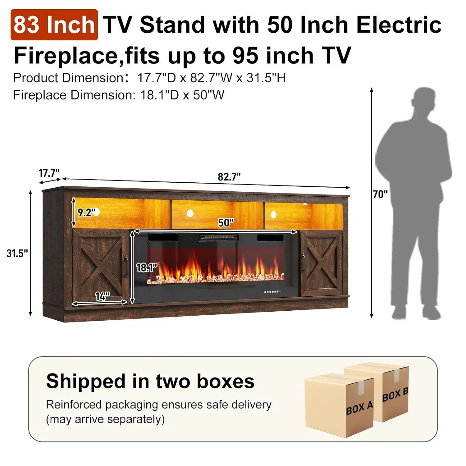 Farmhouse TV Stand 50