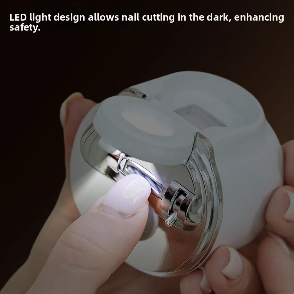 6-In-1 Electric Automatic Nail Clipper 3 Speeds with LED Auxiliary Magnifying Glass Trimmer LCD Digital Display USB Rechargeable