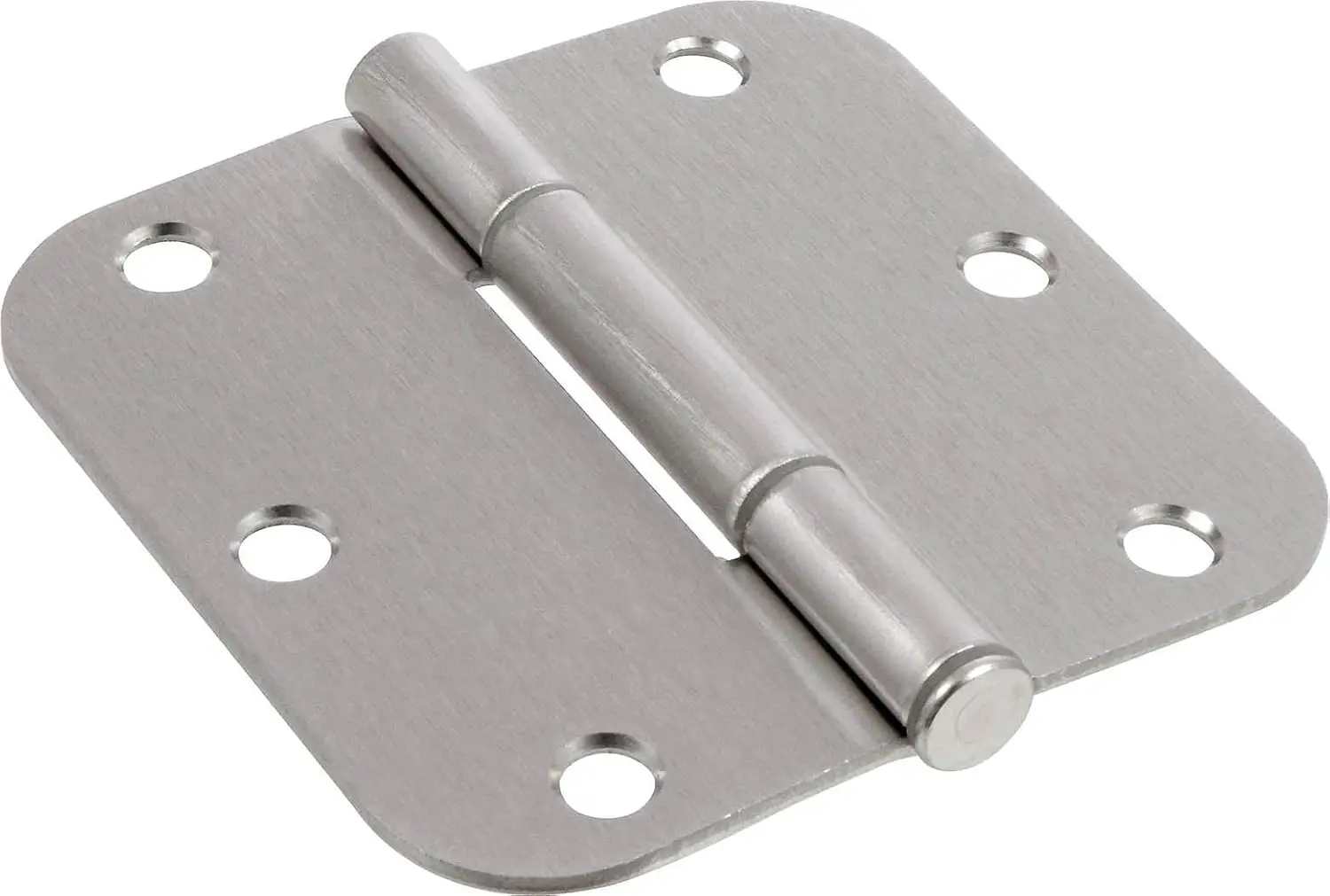 

Squeak-Proof Door Hinges 3-1/2" (5 Pack) - Round Corner Satin Nickel, Smooth & Quiet
