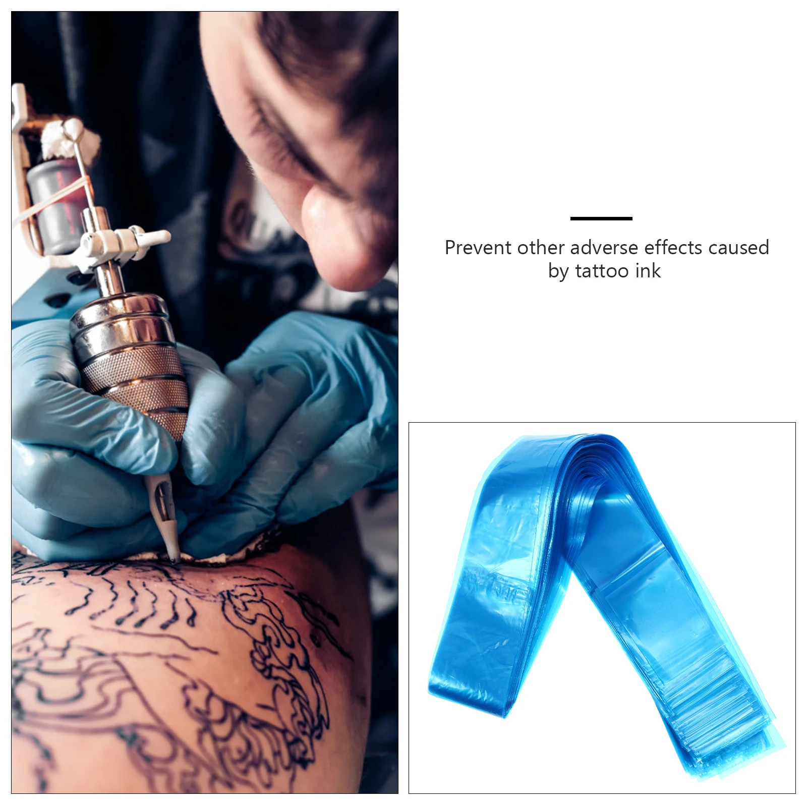

125pcs Tattoos Clip Cord Sleeve Cord Cover Disposable Plastic Sleeves Storage Pouches For Tattoo Machine Line Protection