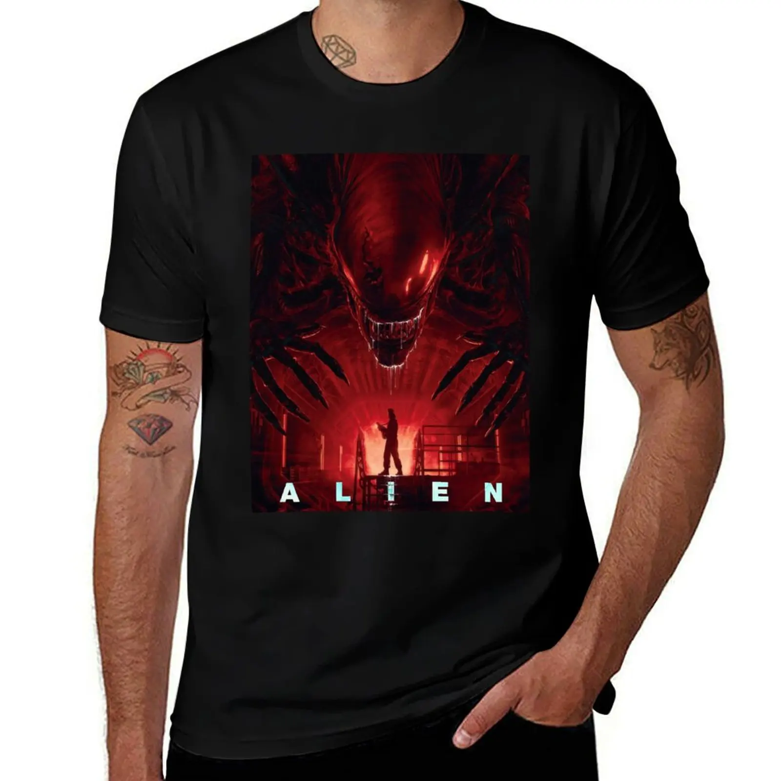 Alien Romulus 2024 movie T-Shirt graphic shirts summer top basketball graphic tees graphic t shirt vintage men workout shirt