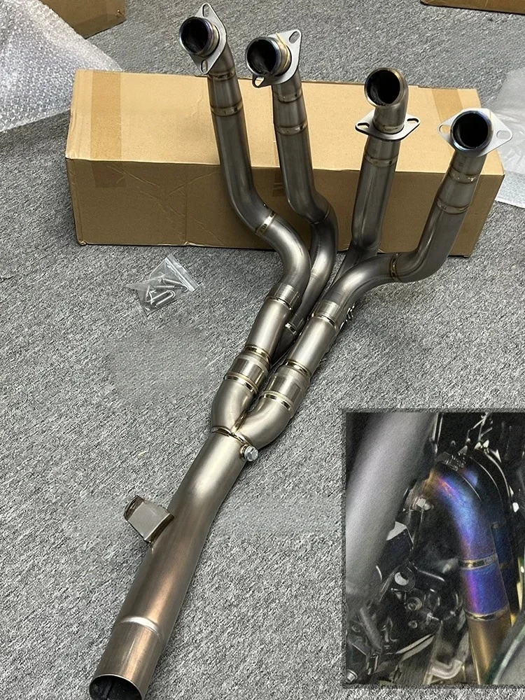 For Kawasaki Z H2 Titanium Alloy Exhaust Pipe Gradient Bluing Process Controllable High-Temperature Cycling Moto Performance