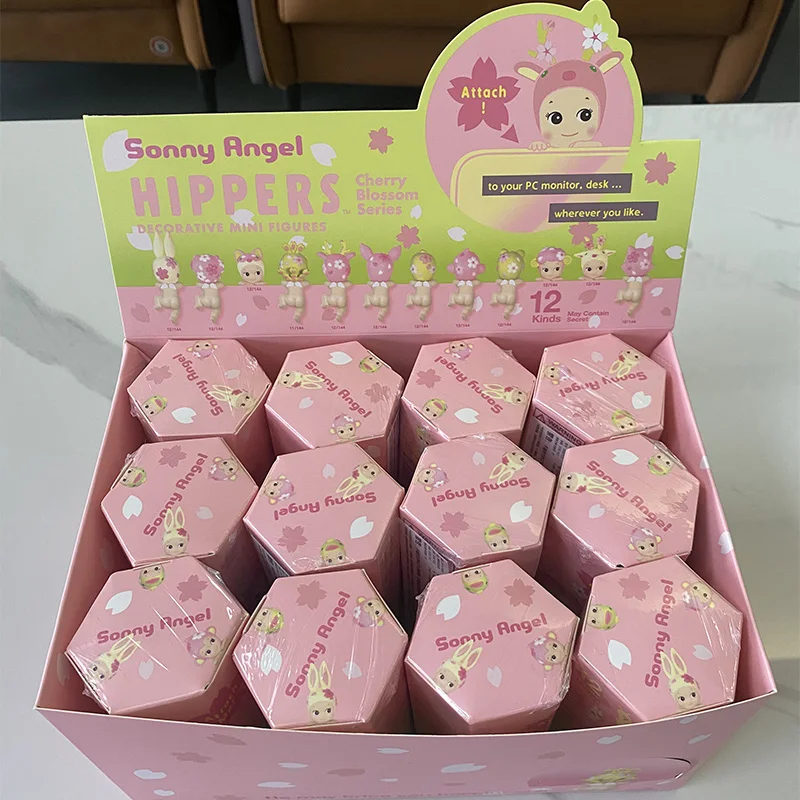 2026 Sonny Angel Mini Figures Cherry Blossom New Hippers Mystery Blind Box Guess Bag Kawaii Desktop Ornament Toy Birthday Gift