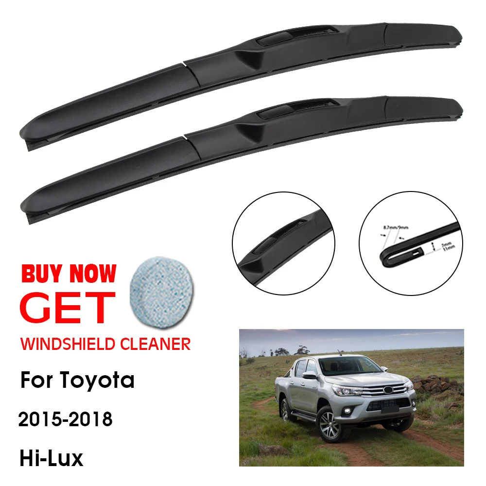 

Car Wiper Blade For TOYOTA Hi-Lux 21"+19" 2015-2018 Front Window Washer Windscreen Windshield Wipers Blades Accessories