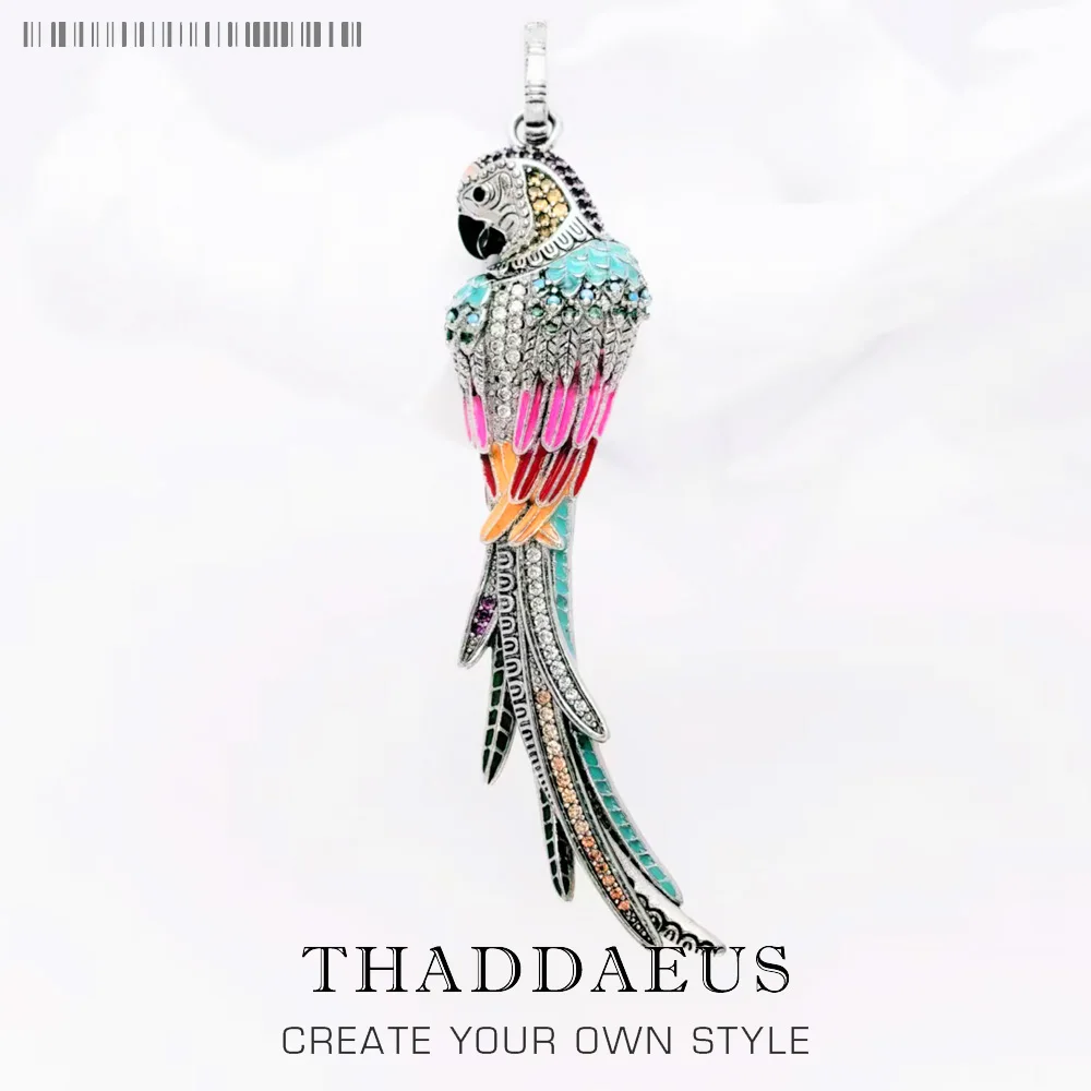 

Подвески, красочный попугай, весенние новые украшения, аксессуары из стерлингового серебра 925 пробы, подарок в джунглях для женщин