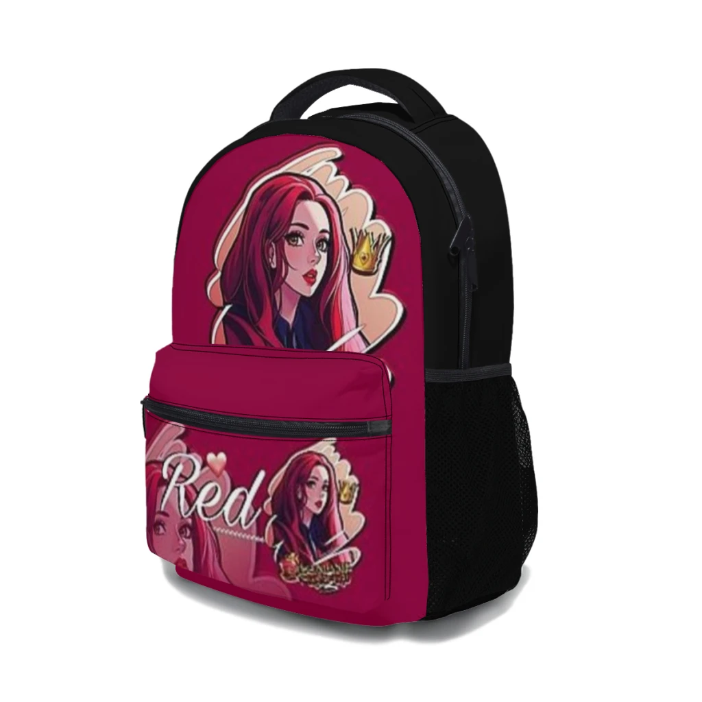 Kylie Cantrall as Red on Descendants 4 Cartoon Style New Female Fashion boys High Capacity Waterproof College Backpack 17inch