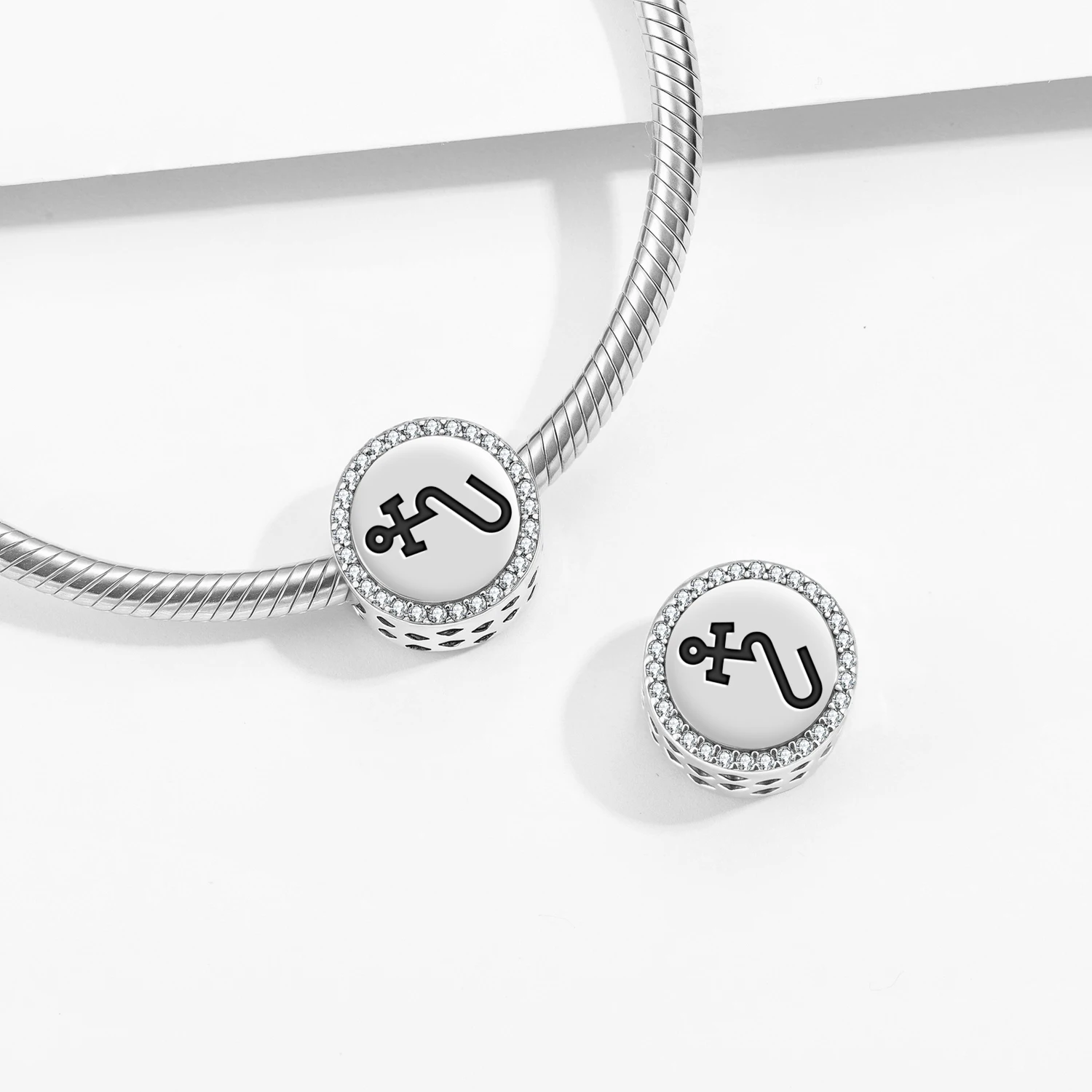 

Angels Symbols VEUIAH 925 Sterling Silver Charm Bead DIY Bracelet Jewelry Gift