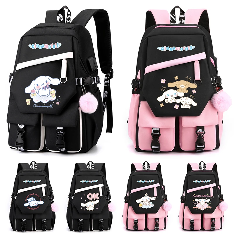 

Sanrio Cinnamoroll Backpack Teenager Girl Boy Backpack Schoolbag Back To School Bookbag Men Women Leisure Travel Bag Mochila