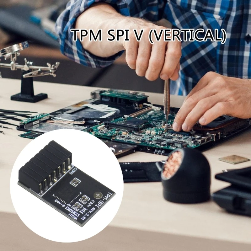 TPM Circuit Board TPM Security Module for TPM SPI V Mainboards Vertical Reliable Hardware Base Security Enhancement