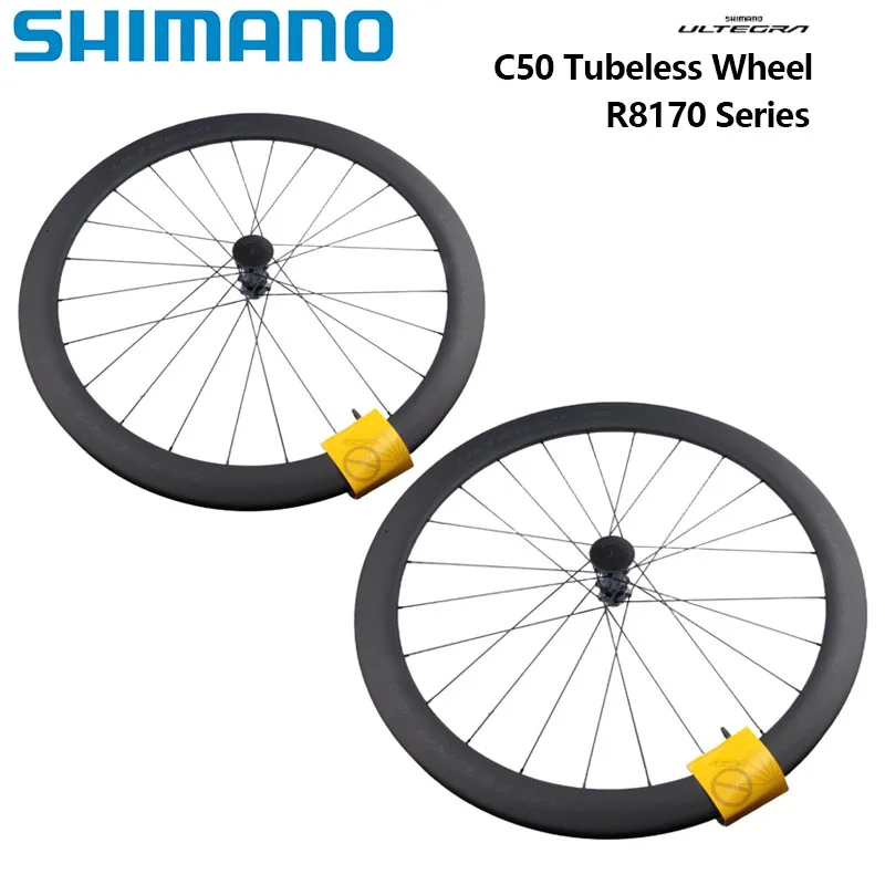 Shimano ULTEGRA WH C50 Tubeless Wheel Black R8170 C50 WH Front And Rear Complete Road Bicycle Wheels Original