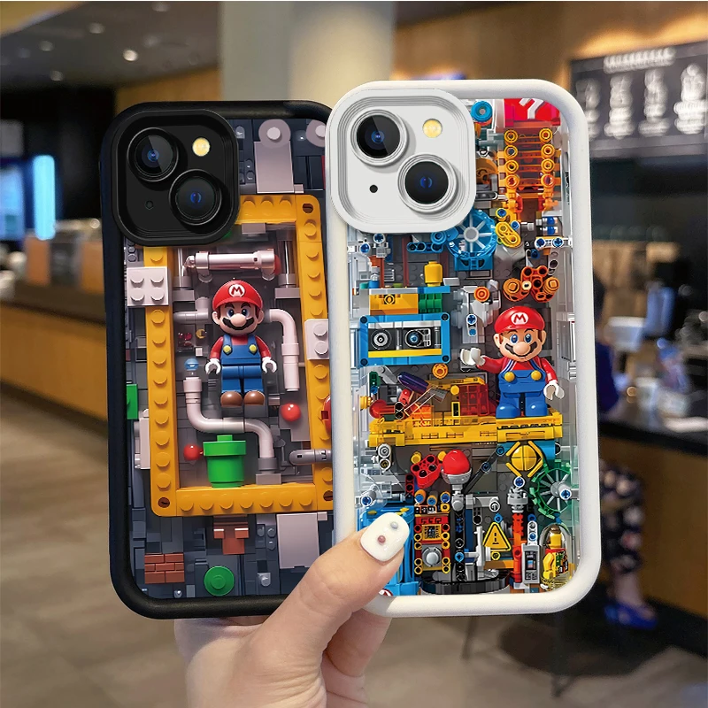 New Super Mario Bros Game Phone Case for iPhone16 15 14 13 12 11 Pro Max 16 15 14 8 7 Plus X XS Max 8 7 Non-Slip Silicone Covers