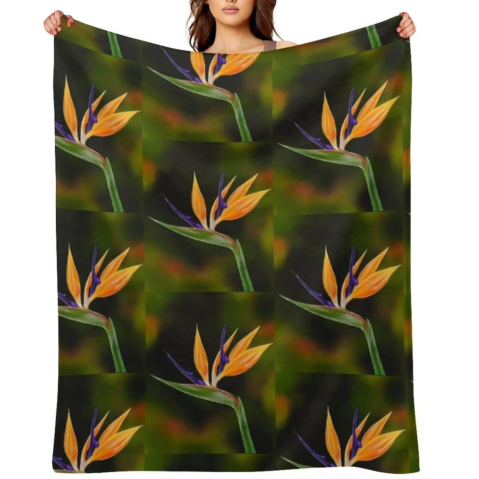 

Bird of Paradise Throw Blanket Cute Plaid Bed Fashionable manga Hairys Blankets