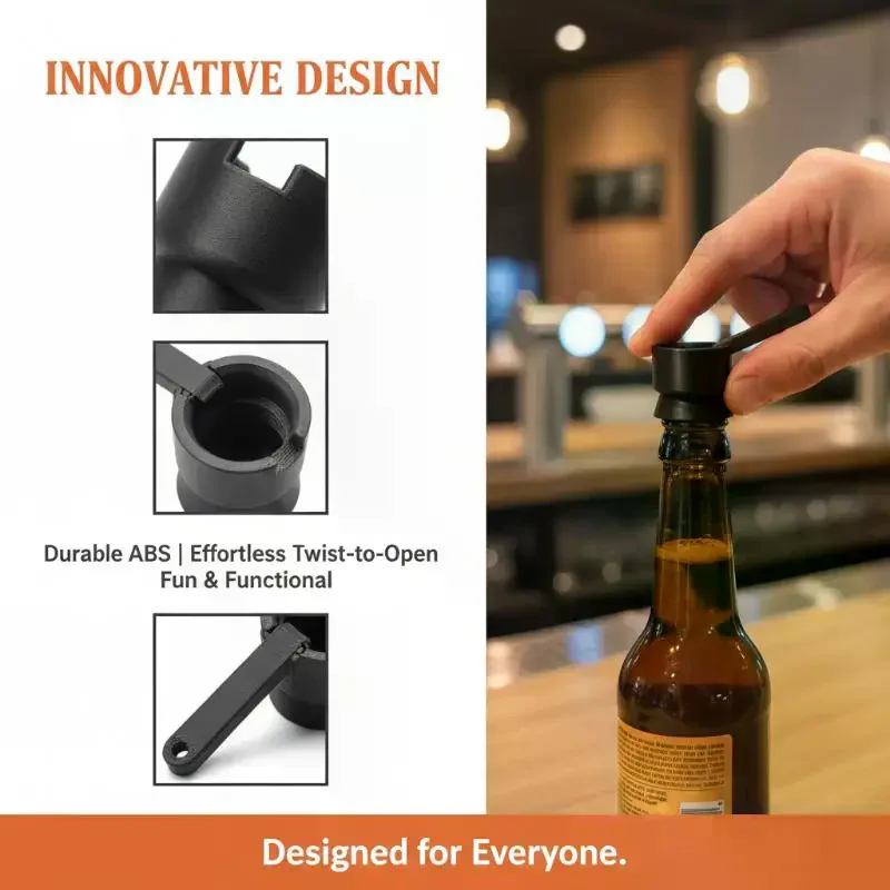 2 in 1 Beer Bottle Opener Launcher Creative Cap Shooter Gadget for Fun Bar Party Drinking Games at Home
