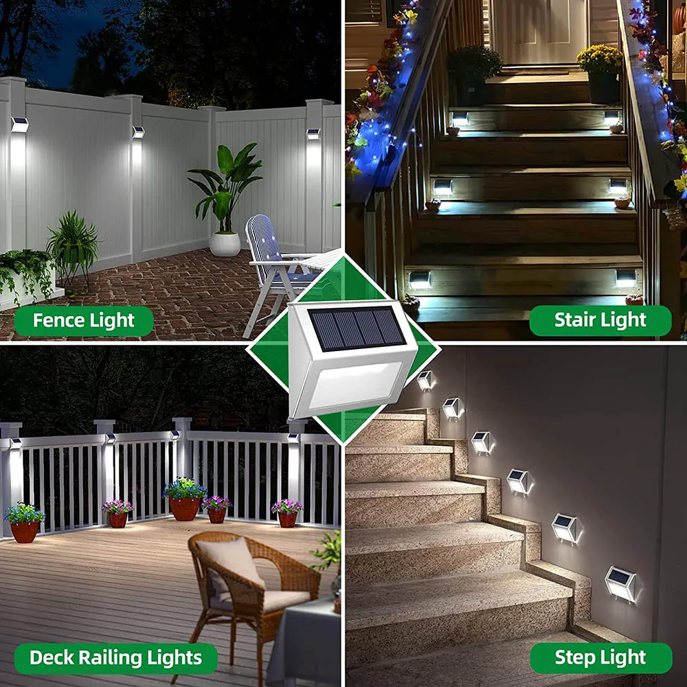 Zonne-Energie Verlichting Buiten Voor Dek Waterdichte Solar Tuin Verlichting Decoratieve Buitenlamp Voor Loopbrug Hek Post Achtertuin Stap