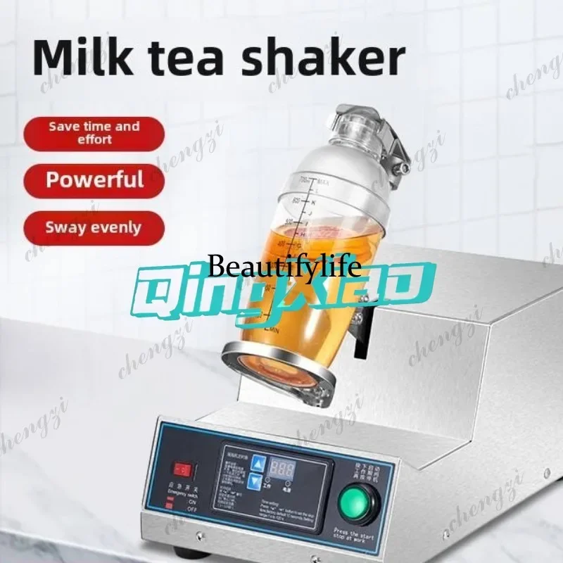 K182 Single Double Head Milk Tea Shaker Automatic Timing Intelligent Touch Screen Shaking Machine For Commercial Coffee Milk Tea