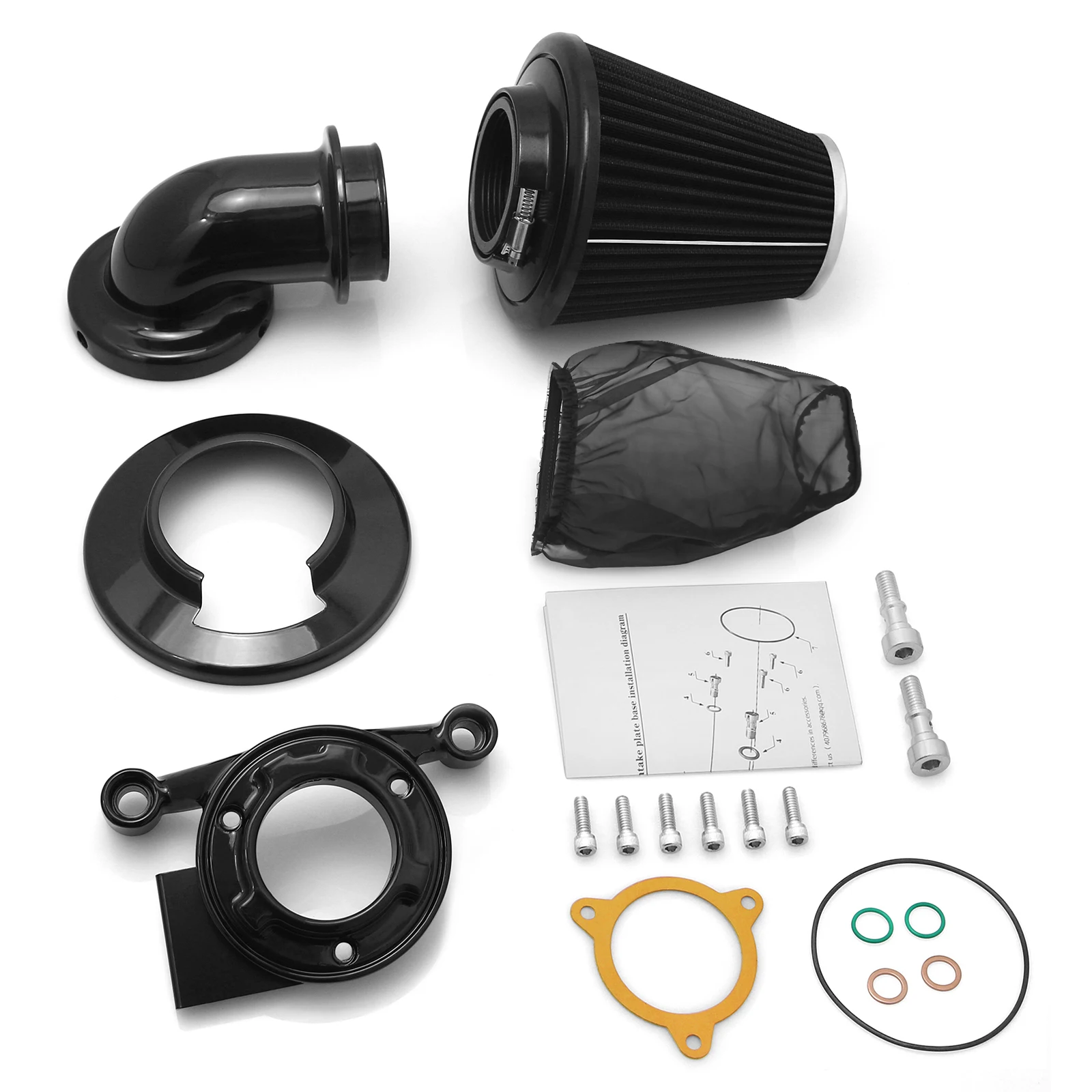 

Cone Air Intake Filter For Harley softail Slim Deluxe FLSTN 16-17 touring Tri Glide Ultra Classic FLHTCUTG 08-16