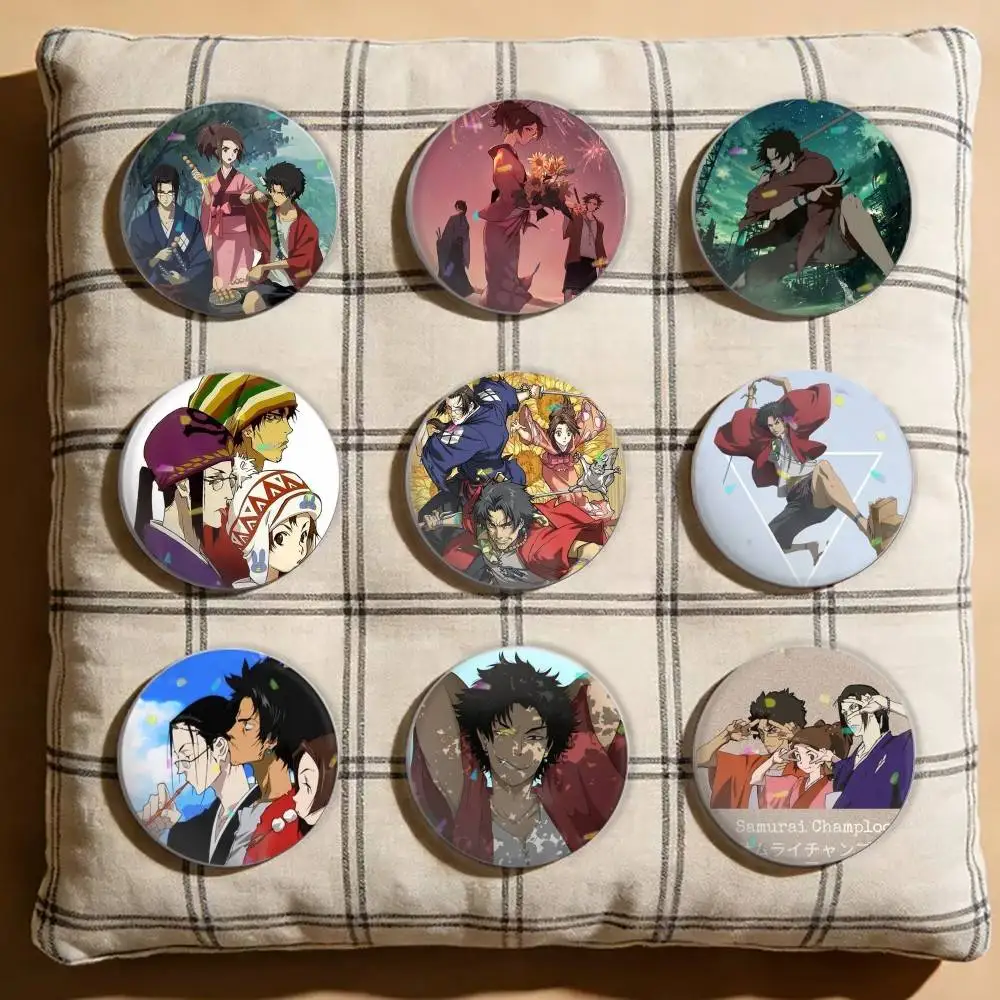 

Samurai C-Champloo Laser Badge Creative Pins Brooch for Bag Clothes Hat Decor Gifts Fans Collect