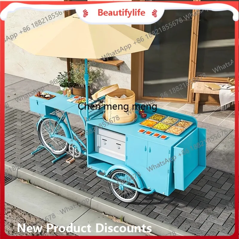 c139 Night market stall car rides donkey tricycle food truck, mobile snack glutinous rice truck, food street shopping mall