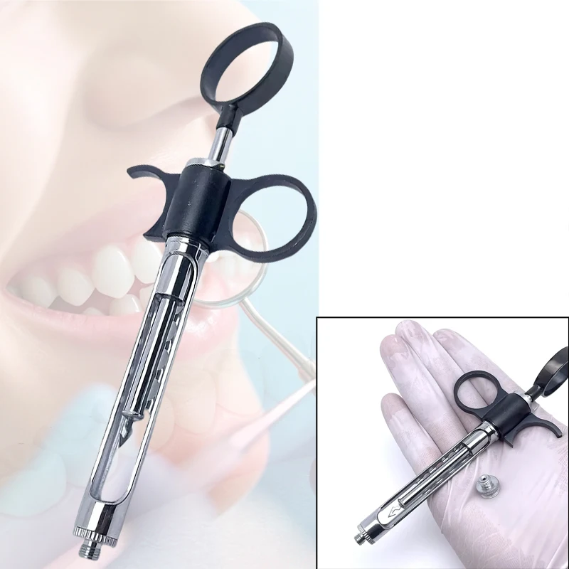 Dental Syringe Metal 1.8ml Intraligamental Injector Pen Aspirating Surgical Instrument Set