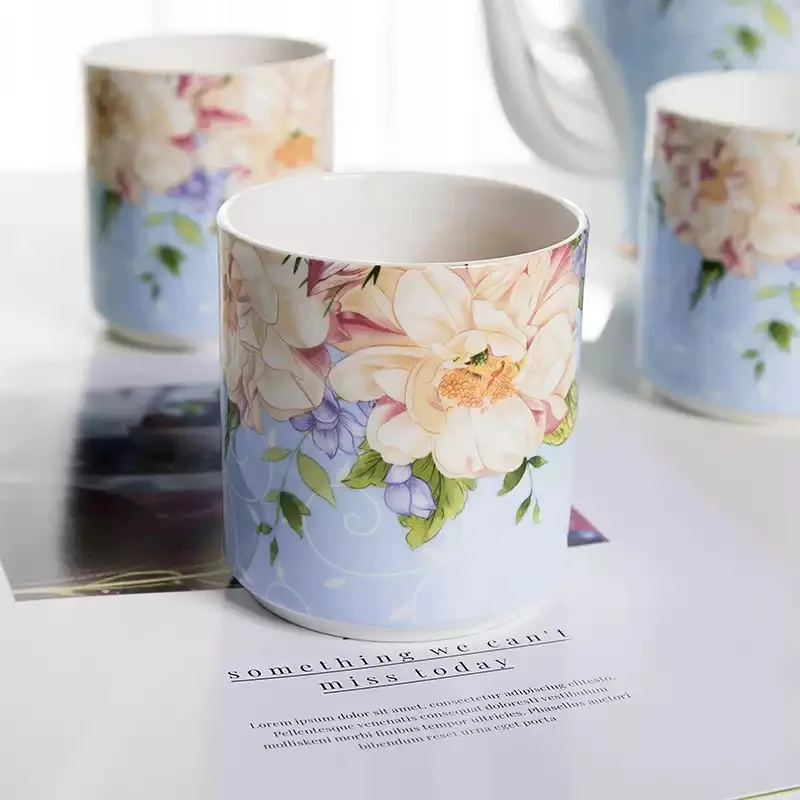 Taza de café de porcelana fina de 370 ml, taza de cerámica creativa, taza de viaje de porcelana, tazas Nespresso, tazas de café para la mañana