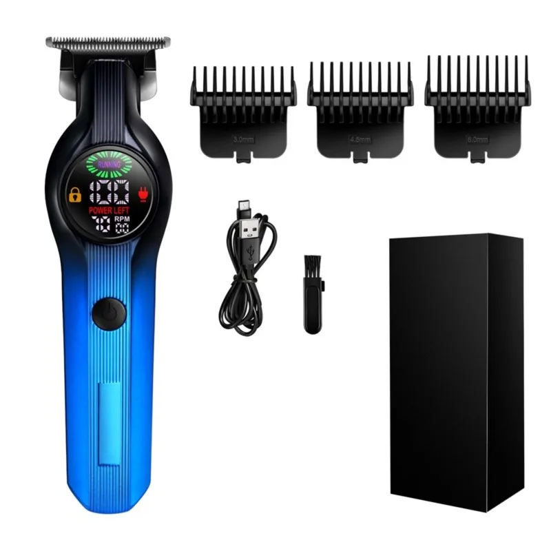 [B25B!】 Multifunctional Digital Display Electric Hair Clipper Salon Professional Hair Trimmer