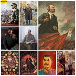 Famous Figures Diamond Painting Lenin And Stalin Portrait Handmade Home Decor DIY Diamond Embroidery Cross Stitch Mosaic Picture