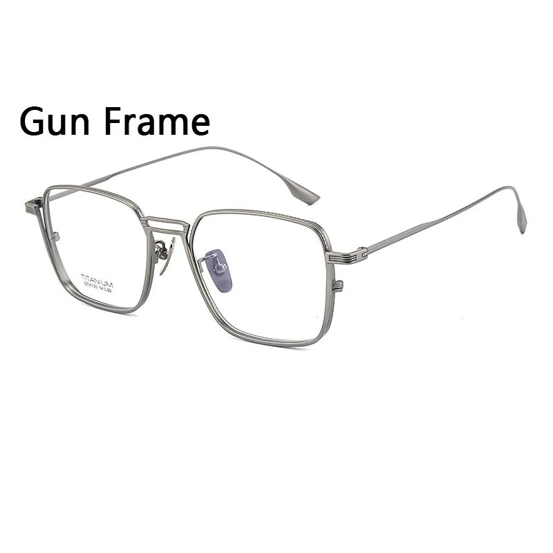 الرجال اليدوية الرجعية خفيفة التيتانيوم النقي مربع مكافحة الضوء الأزرق ثنائية البؤرة نظارات للقراءة مد البصر نظارات نظارات قريبة بعيدا