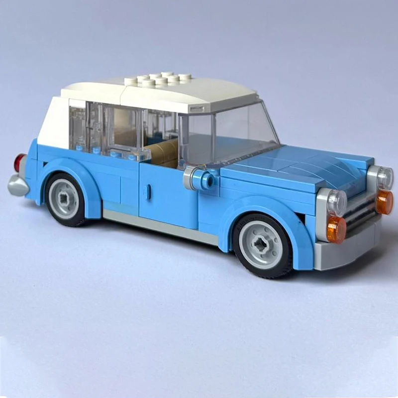 159 pezzi MOC Classic Cares Hatchback Family Car Mini modello di veicolo modello fai da te blocchi di costruzione giocattoli di compleanno regalo