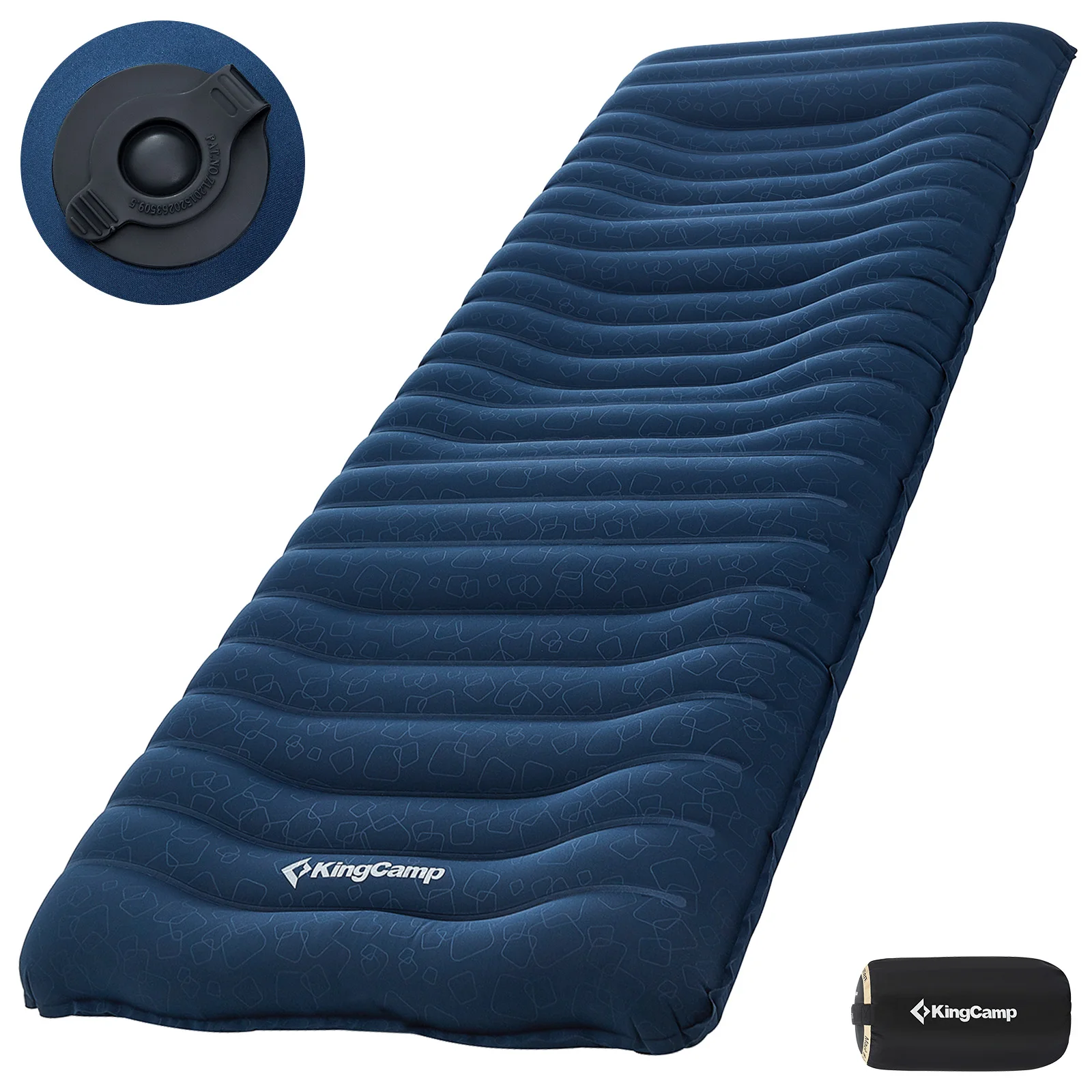 KingCamp Sleeping Pad, Ultralight Inflatable Sleeping Pad For Camping, Ultimate For Camping, Hiking - Air Pad, Carry Bag